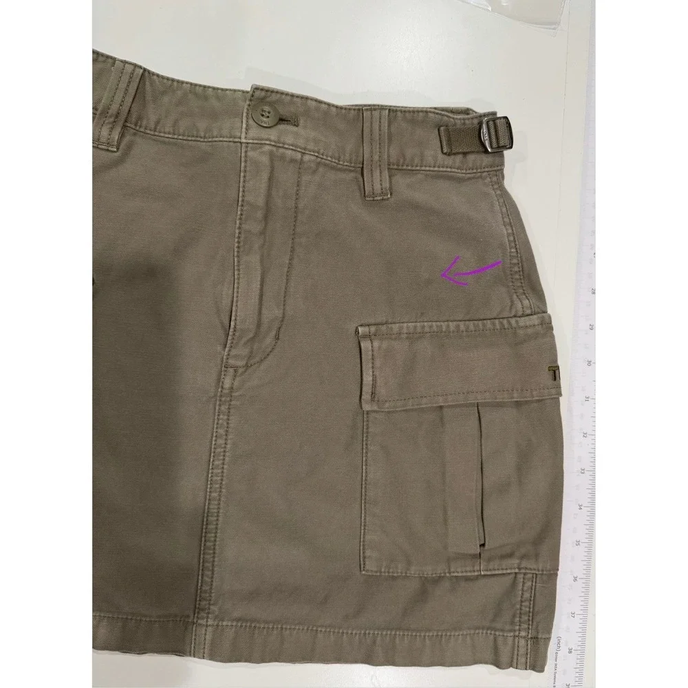 TNA Aritzia Surplus Division Cargo Mini Skirt Olive Green Utility Size 2